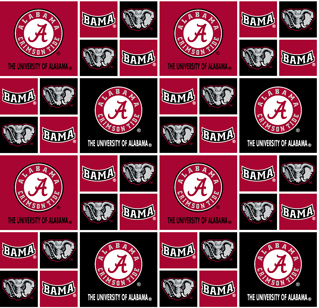 NCAA-Alabama Geometric Cotton W43 - 15 Yd Bolt