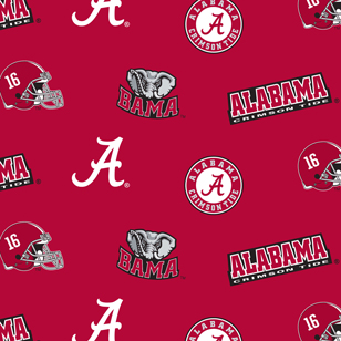 NCAA-Alabama Solid Red Cotton W43 - 15 Yd Bolt
