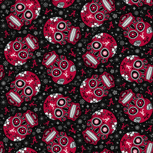 NCAA-Alabama Sugar Skull Cotton W43 - 15 Yd Bolt