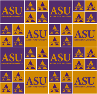 NCAA - Alcorn Block Cotton W43 - 15 Yd Bolt
