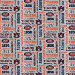 NCAA-Auburn Heather Verbiage Fleece W58 - 12 Yd Bolt