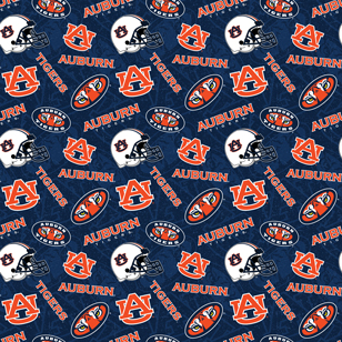 NCAA-Auburn Tone On Tone Cotton W43 - 15 Yd Bolt