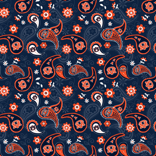 NCAA-Auburn Paisley Cotton W43 - 15 Yd Bolt