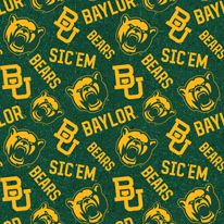 NCAA-Baylor Tone On Tone Cotton W43 - 15 Yd Bolt