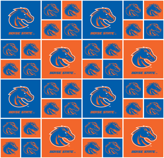 NCAA - Boise State Block Cotton W43 - 15 Yd Bolt