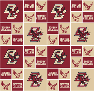 NCAA-Boston College Block Cotton W43 - 15 Yd Bolt