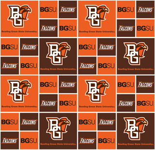 NCAA - Bowling Green Block Cotton W43 - 15 Yd Bolt