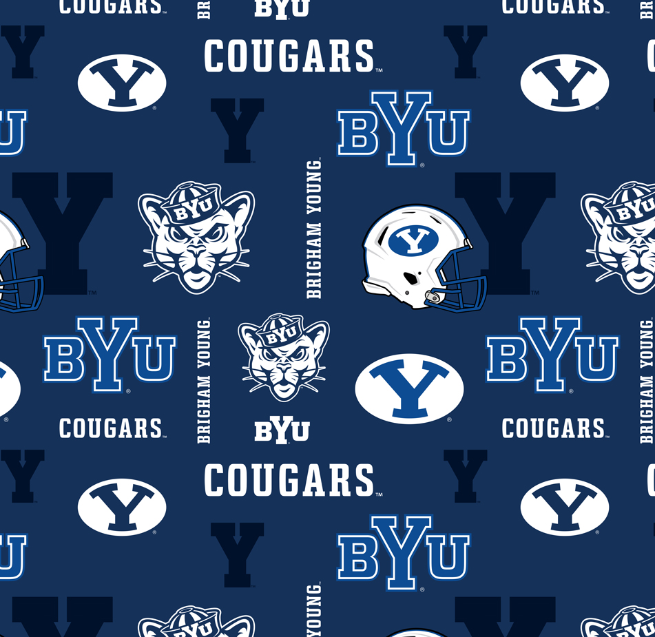 NCAA-BYU All Over Minky W58 - 12 Yd Bolt