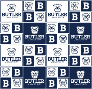 NCAA - Butler University Block Cotton W43 - 15 Yd Bolt