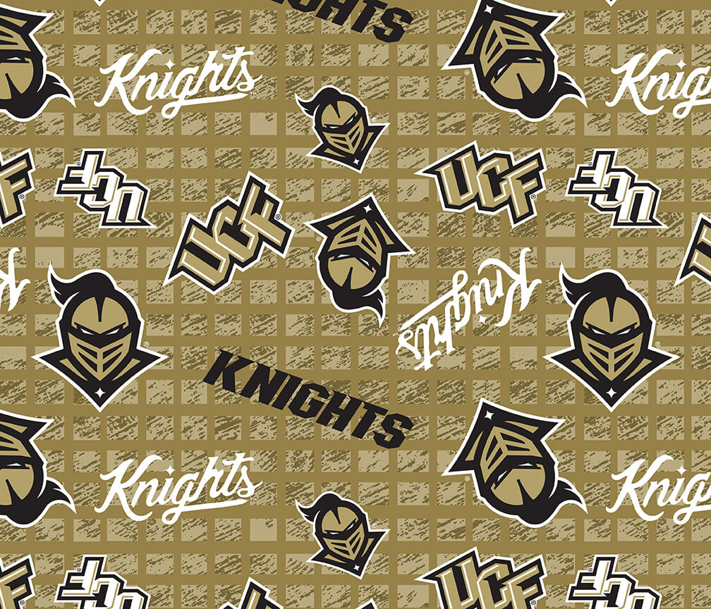 NCAA- Central Florida Jersey Knit 92% Poly 8% Spandex W58 - 15 Yd Bolt
