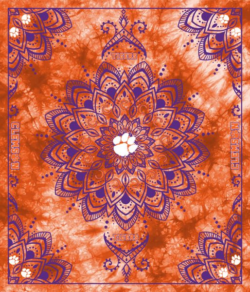 NCAA-Clemson Collegiate Tapestry Finished Panel Size 48"X56"