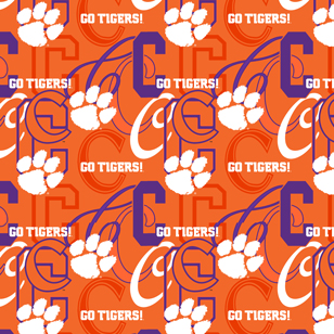 NCAA-Clemson Letters Cotton W43 - 15 Yd Bolt