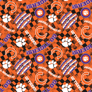 NCAA-Clemson Orange Canvas Duck Cloth Cotton W43 - 15 Yd Bolt