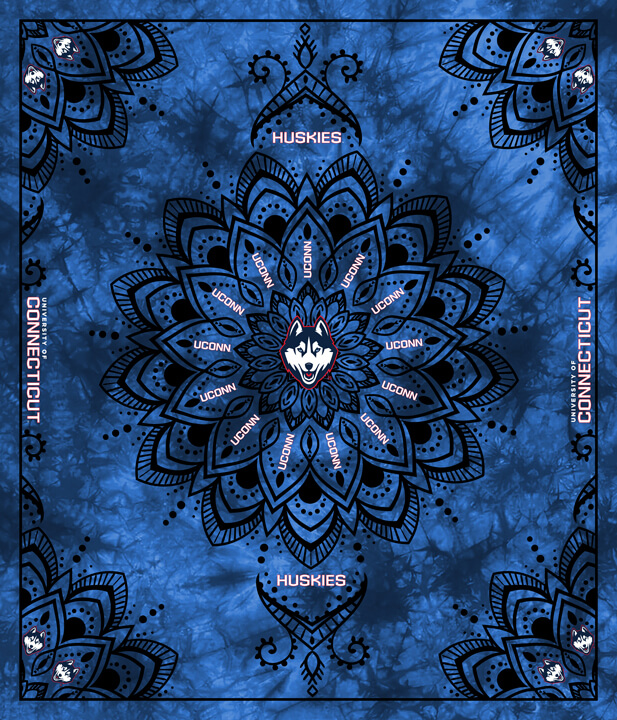 NCAA- Connecticut Collegiate Tapestry Finished Panel Size 48"X56"