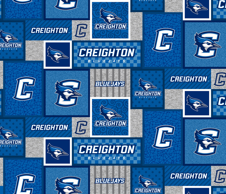 NCAA-Creighton College Patch Fleece W58 - 12 Yd Bolt