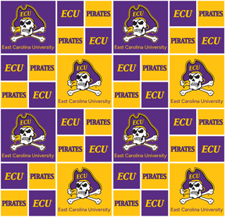 NCAA - East Carolina Block Cotton W43 - 15 Yd Bolt