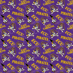 NCAA-East Carolina U Tone On Tone Cotton W43 - 15 Yd Bolt