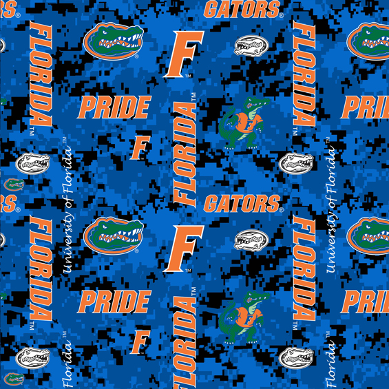 NCAA-Florida Digi Camo A/O Fleece W58 - 12 Yd Bolt