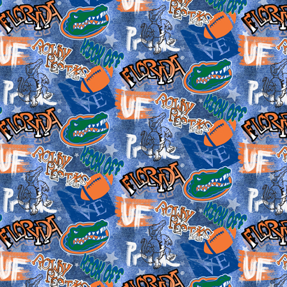 NCAA-Florida Graffiti A/O Cotton W43 - 15 Yd Bolt