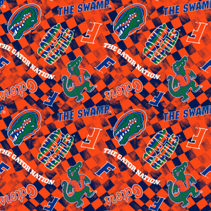 NCAA- Florida Orange Canvas Duck Cloth Cotton W43 - 15 Yd Bolt