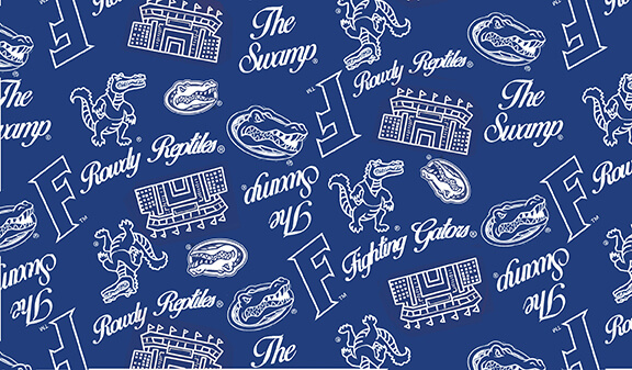 NCAA-Florida Mini Stadium Logo Cotton W43 - 15 Yd Bolt