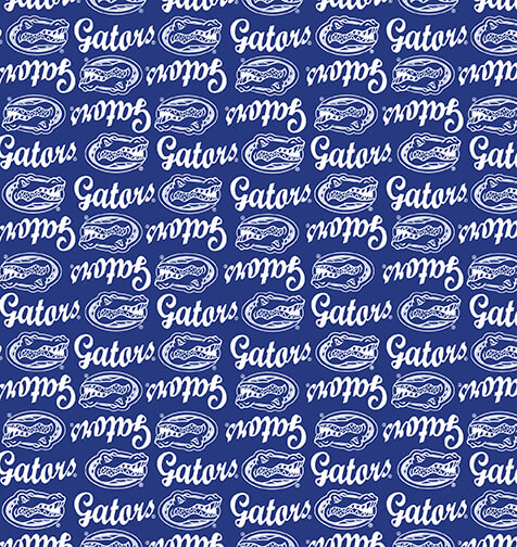 NCAA-Florida Mini Packed Logo Cotton W43 - 15 Yd Bolt