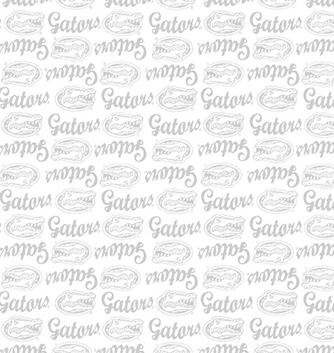 NCAA-Florida White on White Mini Packed Cotton W43 - 15 Yd Bolt