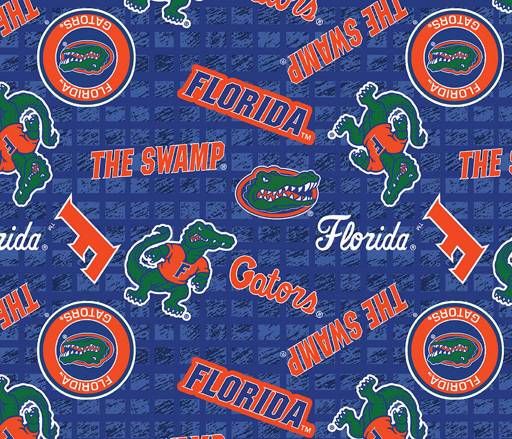 NCAA-Florida All Over Print Wideback Cotton W108 - 19 Yd Bolt