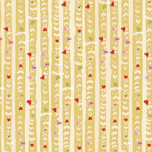 Hearts Stripe Medium Citron
