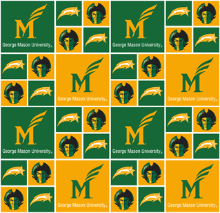 NCAA - George Mason Block Cotton W43 - 15 Yd Bolt