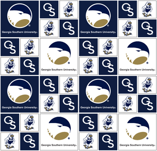 NCAA - Georgia Southern Block Cotton W43 - 15 Yd Bolt
