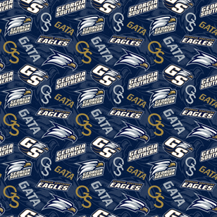 NCAA-Georgia Southern U Tone On Tone Cotton W43 - 15 Yd Bolt