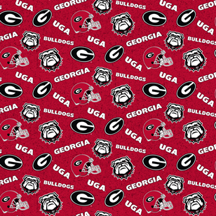NCAA-Georgia Tone On Tone Cotton W43 - 15 Yd Bolt