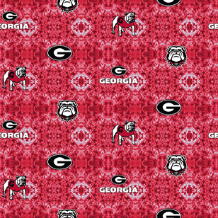 NCAA-Georgia Tye Dye Flannel W43 - 15 Yd Bolt
