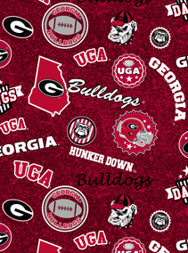 NCAA-Georgia Home State Cotton W43 - 15 Yd Bolt