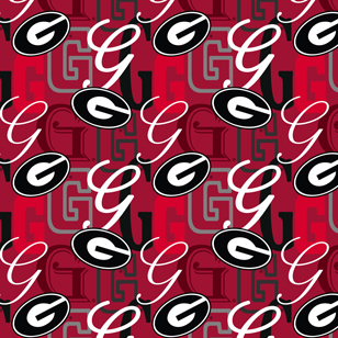 NCAA-Georgia LettersCotton W43 - 15 Yd Bolt