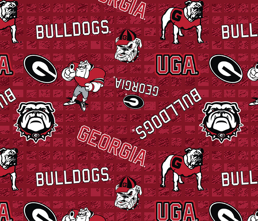 NCAA-Georgia Jersey Knit 92% Poly 8% Spandex W58 - 15 Yd Bolt