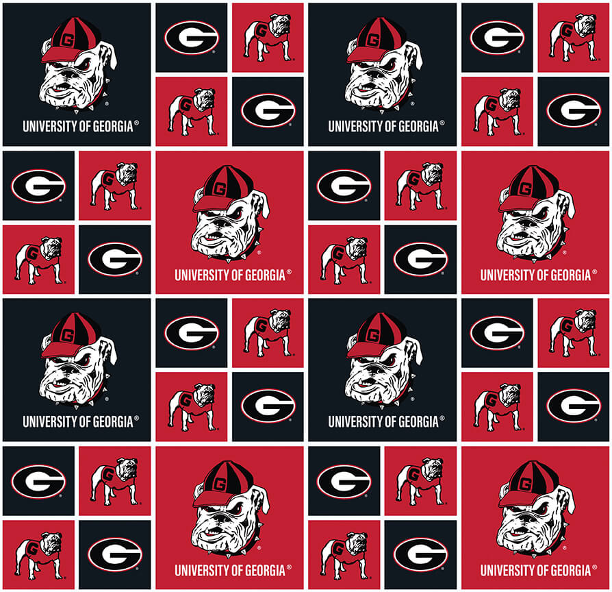 NCAA-Georgia Cotton W43 - 15 Yd Bolt