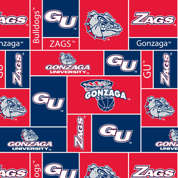 NCAA-Gonzaga Fleece W58 - 12 Yd Bolt