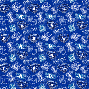 NCAA-Hampton University Tone On Tone Cotton W43 - 15 Yd Bolt