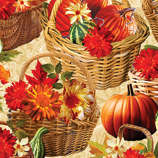 Harvest Baskets Cream/Multi