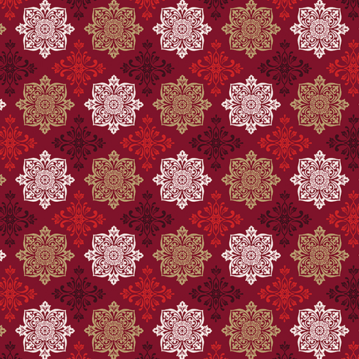 Holiday Medallions Crimson