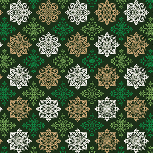 Holiday Medallions Forest Green