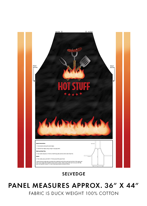 Hot Stuff Apron White