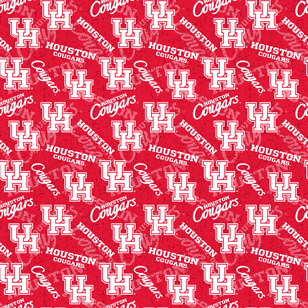 NCAA-Houston Tone On Tone Cotton W43 - 15 Yd Bolt