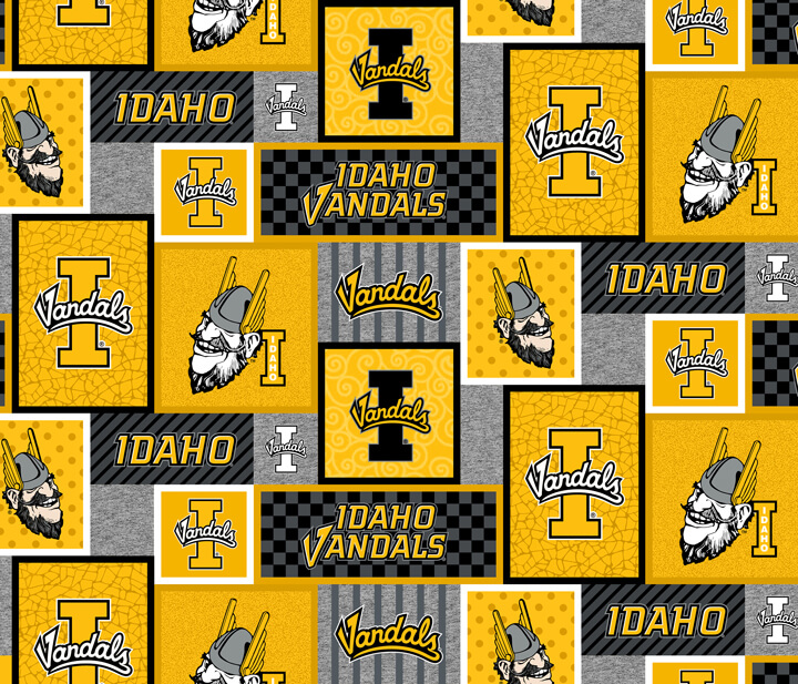 NCAA-Idaho College Patch Fleece W58 - 12 Yd Bolt