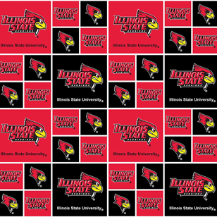 NCAA - Illinois State Block Cotton W43 - 15 Yd Bolt