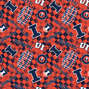 NCAA-Illinois Orange Canvas Duck Cloth Cotton W43 - 15 Yd Bolt