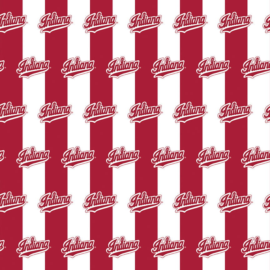 NCAA-Indiana Classic Stripe Cotton - 15 Yd Bolt