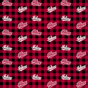 NCAA-Indiana Buffalo Plaid Sm Cotton W43 - 15 Yd Bolt